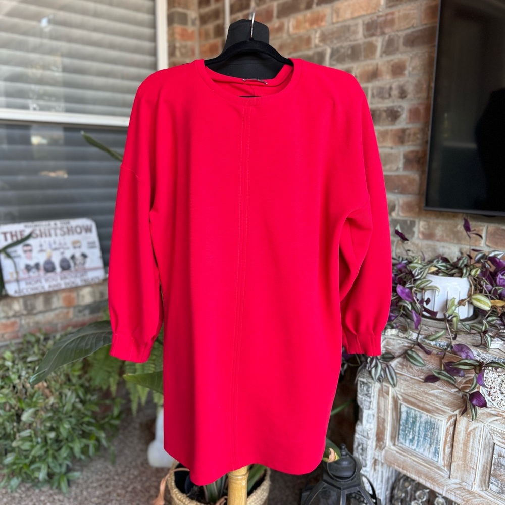 Zara Red Dress - long sleeve
